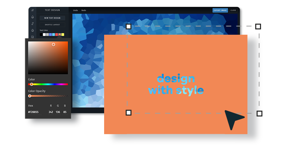 Selection tool being used on EasyWorship Media Designer