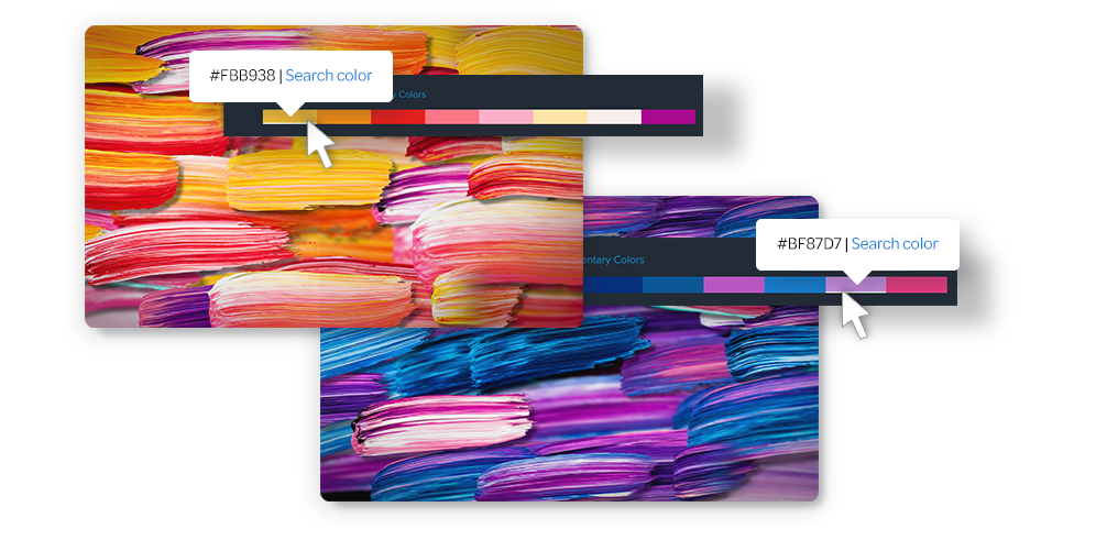 EasyWorship color palette tool being used with media